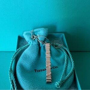 Tiffany & Co. Silver Roman Numeral Necklace